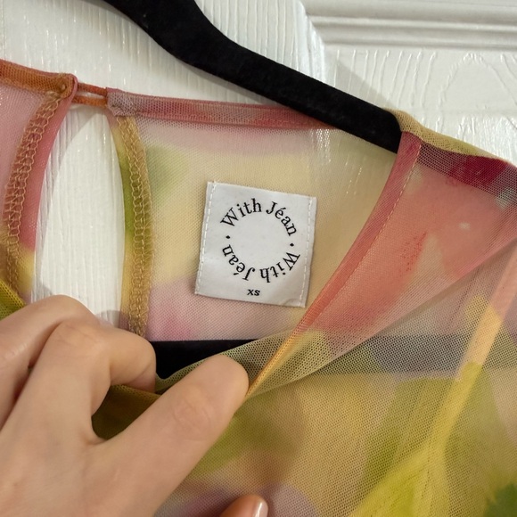 With Jean Multicolor Sheer Top - Picture 3 of 4